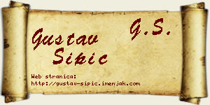 Gustav Šipić vizit kartica